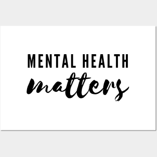 Mental Health Matters typography style Posters and Art